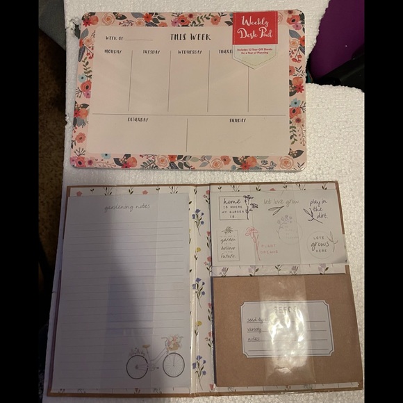 NEW DESK PAD AND GARDENING ORGANIZER